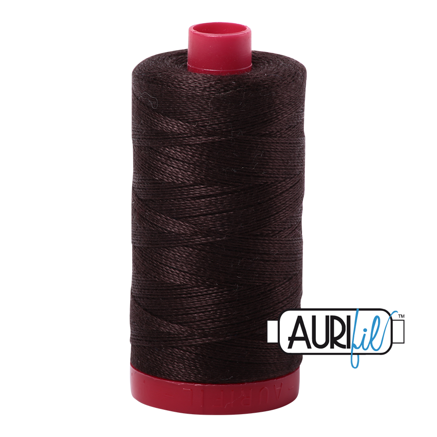 Aurifil 12 1130 Very Dark Bark Large Spool 325m