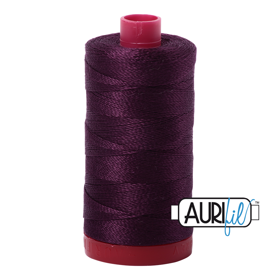 Aurifil 12 1240 Very Dark Eggplant Large Spool 325m