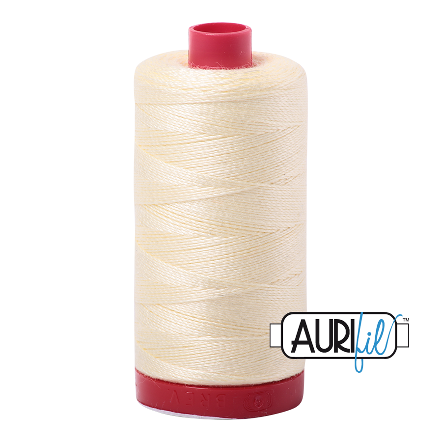 Aurifil 12 2110 Light Lemon Large Spool 325m