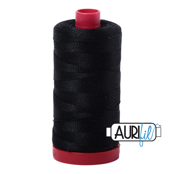 Aurifil 12 2692 Black Large Spool 325m