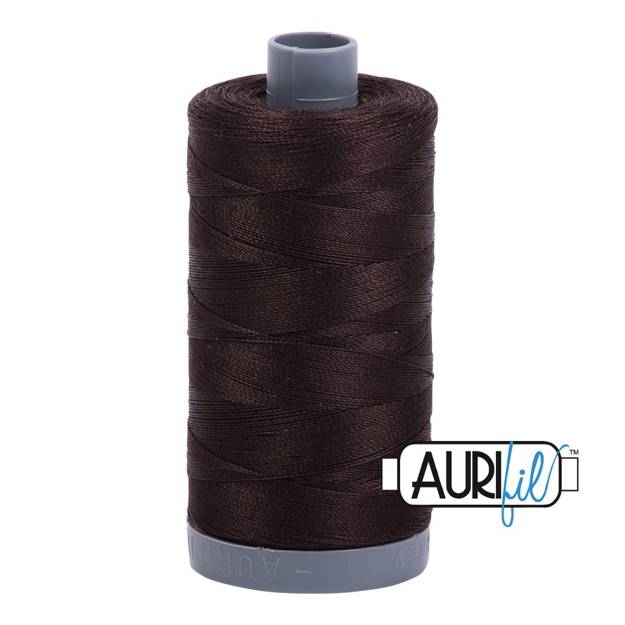 Aurifil 28 1130 Very Dark Bark Large Spool 750m