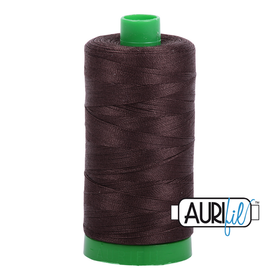 Aurifil 40 1130 Very Dark Bark Large Spool 1000m