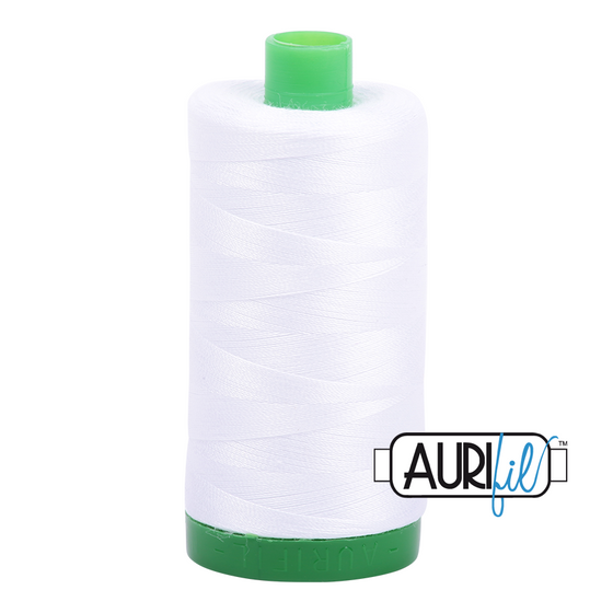 Aurifil 40 2024 White Large Spool 1000m