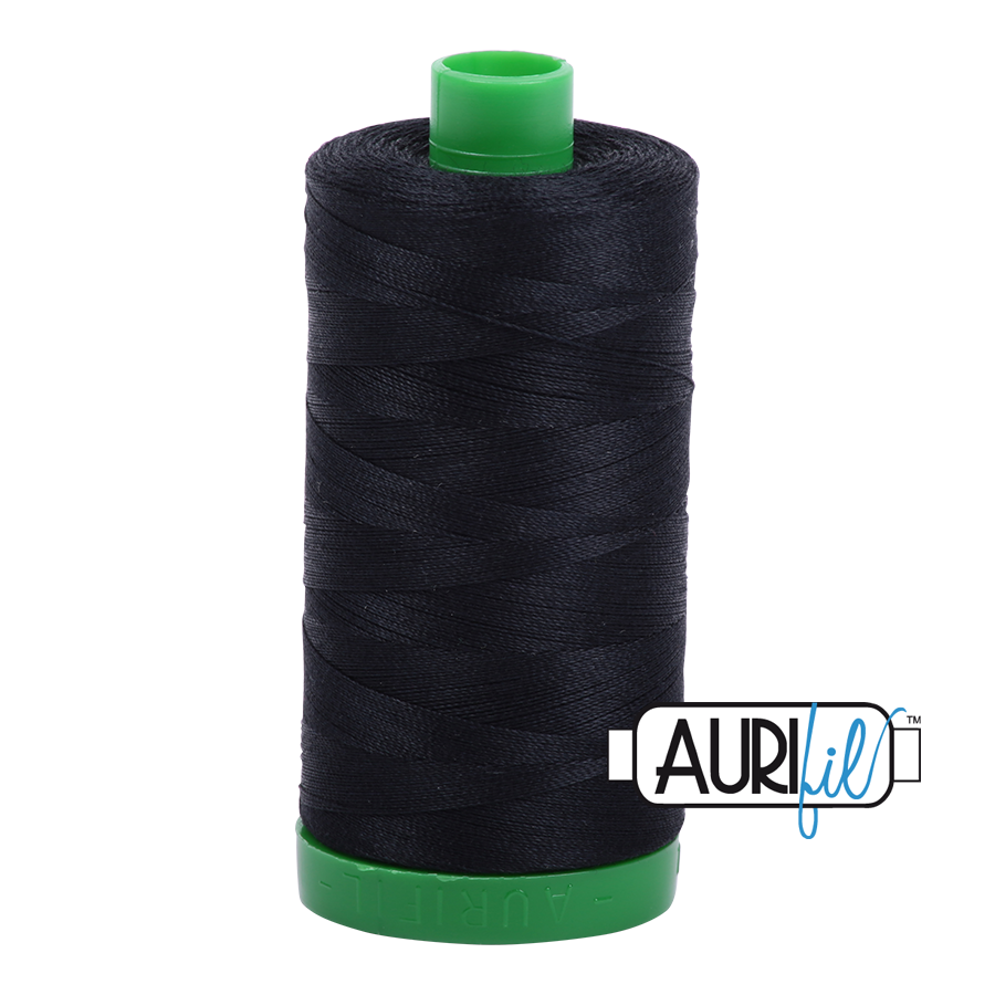 Aurifil 40 2692 Black Large Spool 1000m