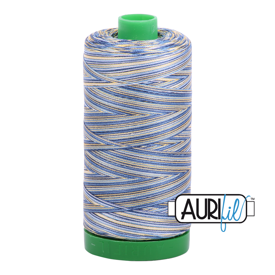 Aurifil 40 4649 Lemon Blueberry Large Spool 1000m