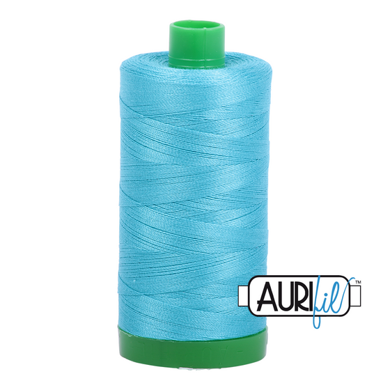 Aurifil 40 5005 Bright Turquoise Large Spool 1000m