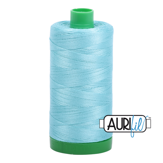 Aurifil 40 5006 Light Turquoise Large Spool 1000m