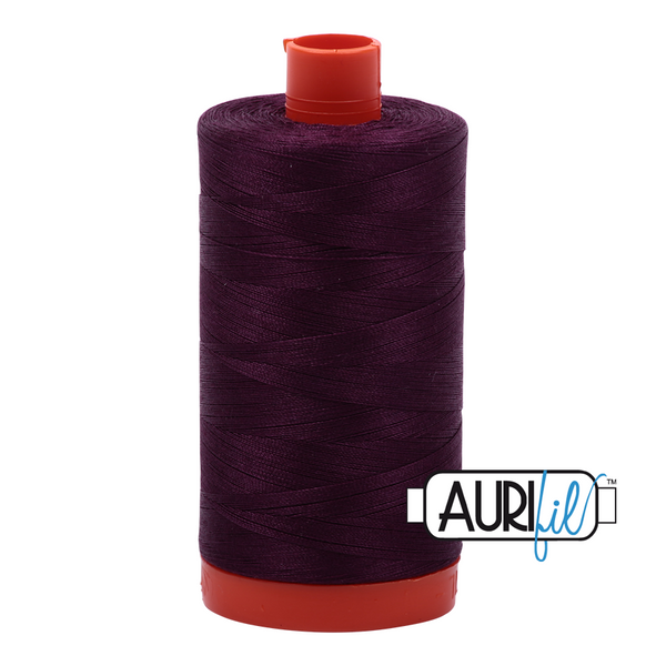 Aurifil 50 1240 Very Dark Eggplant Large Spool 1300m