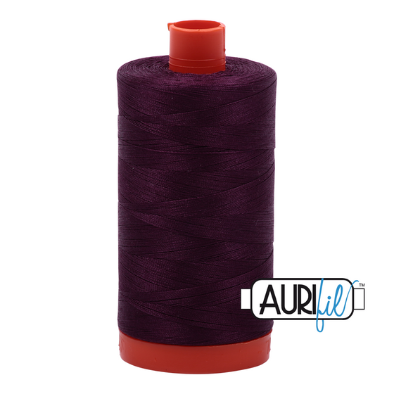 Aurifil 50 1240 Very Dark Eggplant Large Spool 1300m