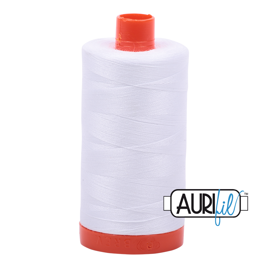 Aurifil 50 2024 White Large Spool 1300m