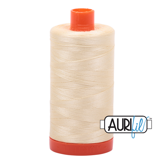 Aurifil 50 2110 Light Lemon Large Spool 1300m