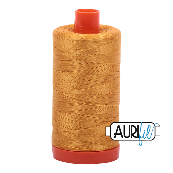 Aurifil 50 2140 Orange Mustard Large Spool 1300m