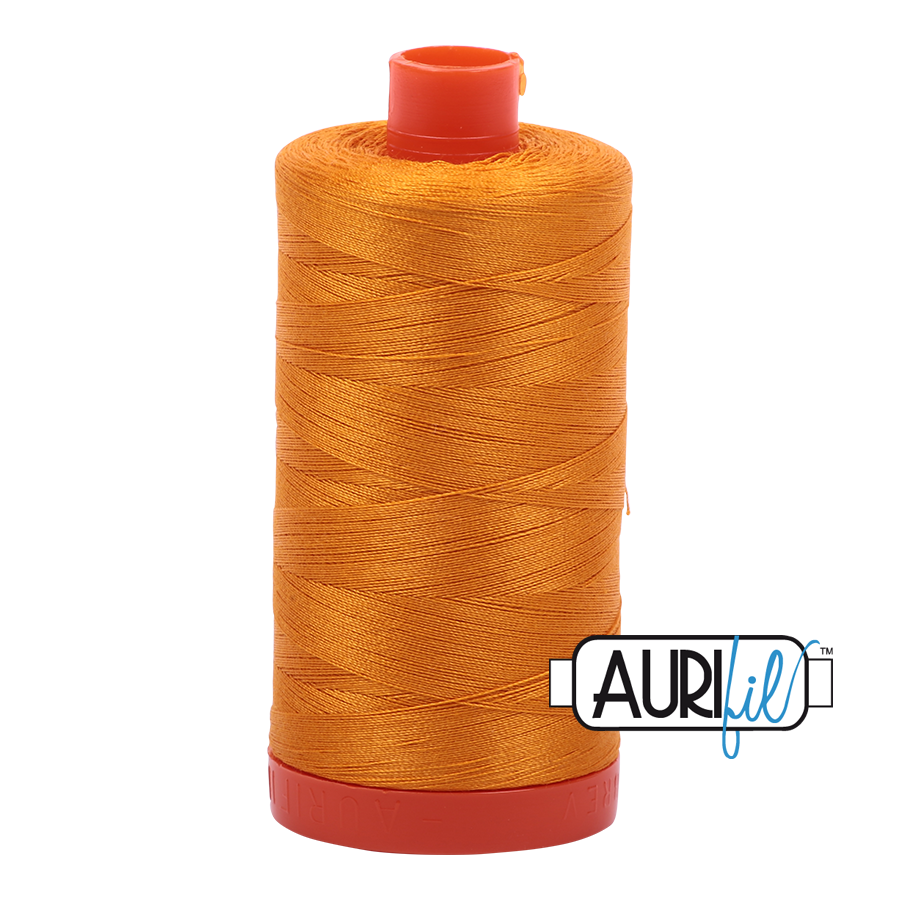 Aurifil 50 2145 Yellow Orange Large Spool 1300m