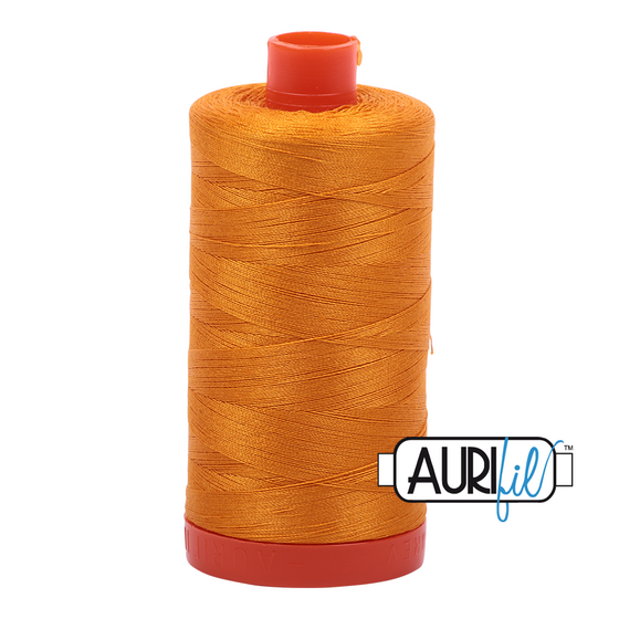 Aurifil 50 2145 Yellow Orange Large Spool 1300m