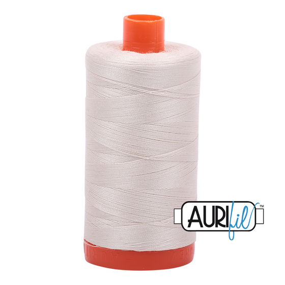 Aurifil 50 2309 Silver White Large Spool 1300m