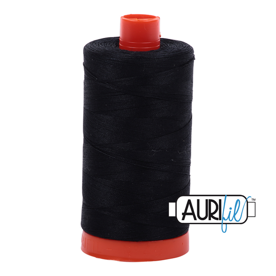 Aurifil 50 2692 Black Large Spool 1300m