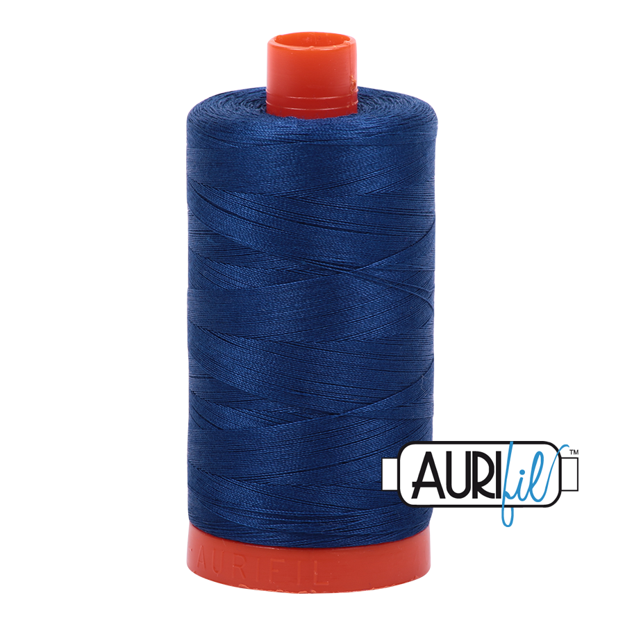 Aurifil 50 2780 Dark Delft Blue Large Spool 1300m