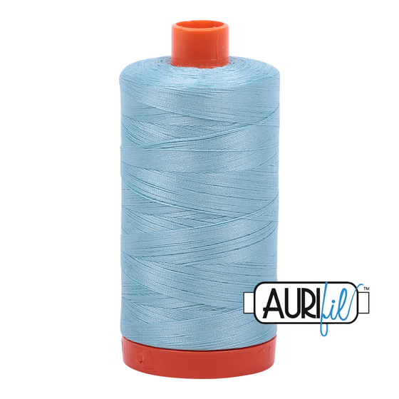 Aurifil 50 2805 Light Grey Turquoise Large Spool 1300m