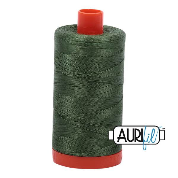 Aurifil 50 2890 Very Dark Grass Green Large Spool 1300m