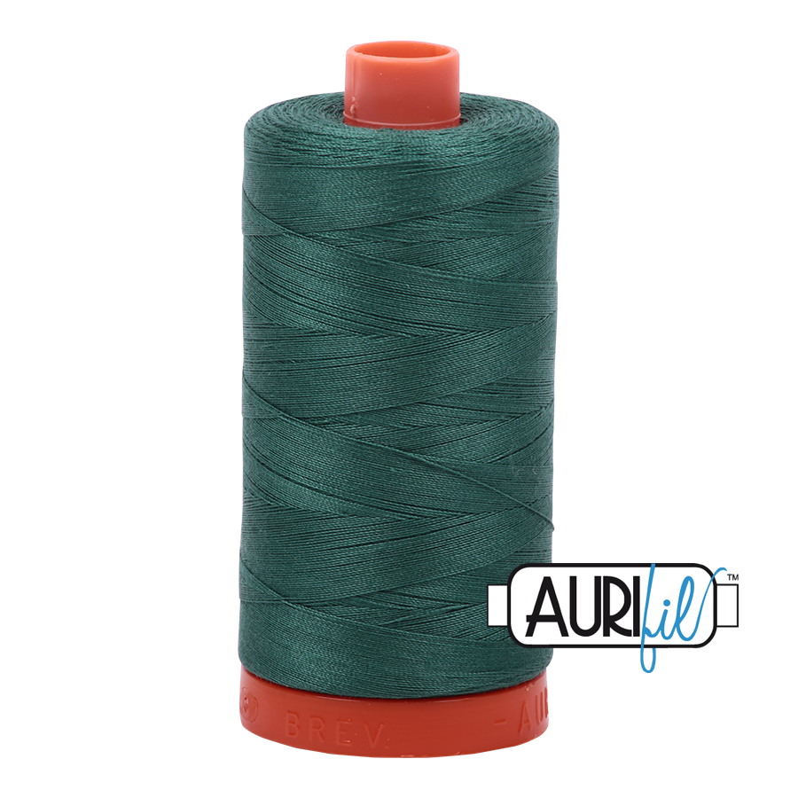 Aurifil 50 4129 Turf Green Large Spool 1300m