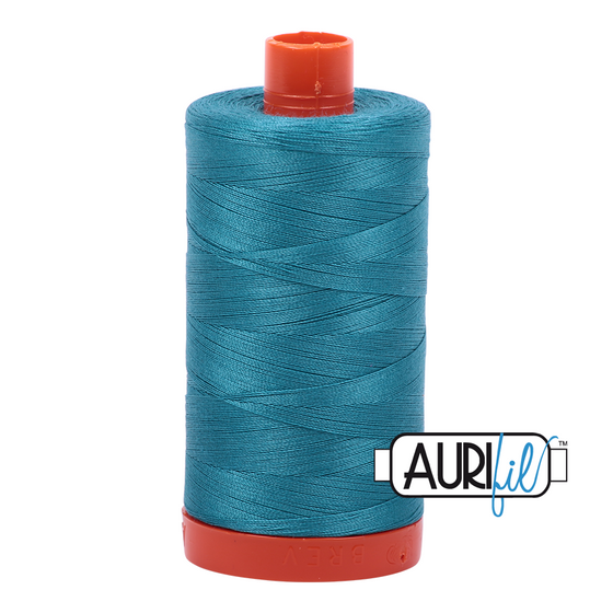 Aurifil 50 4182 Dark Turquoise Large Spool 1300m