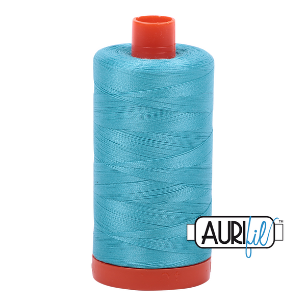 Aurifil 50 5005 Bright Turquoise Large Spool 1300m