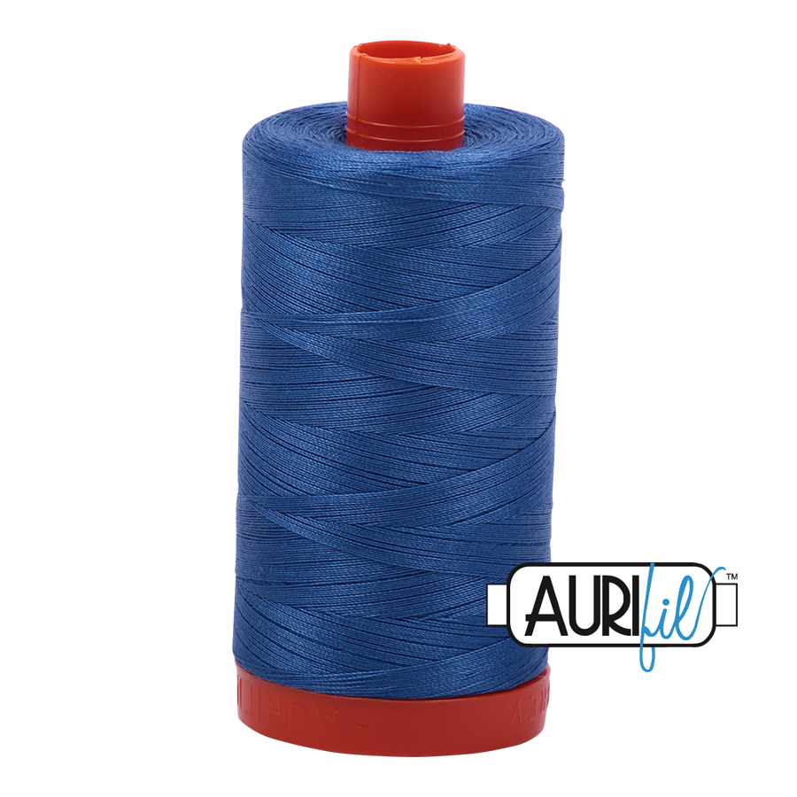 Aurifil 50 6738 Peacock Blue Large Spool 1300m