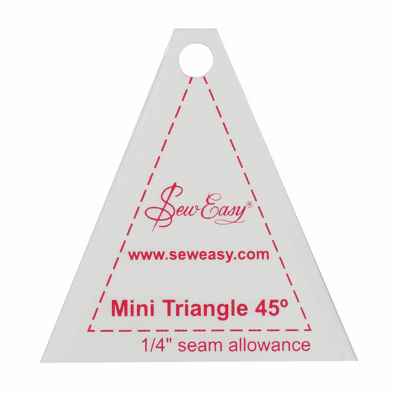 Sew Easy Mini Template Set - 45A Triangle  2.5 x 2.4in