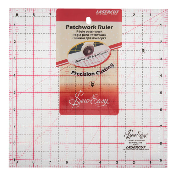 Patchwork Template Ruler 9.5" x 9.5"