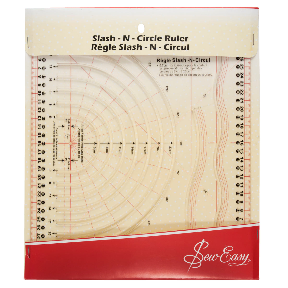 Sew Easy Ruler Slash 'n' Circle - 31cm x 26cm