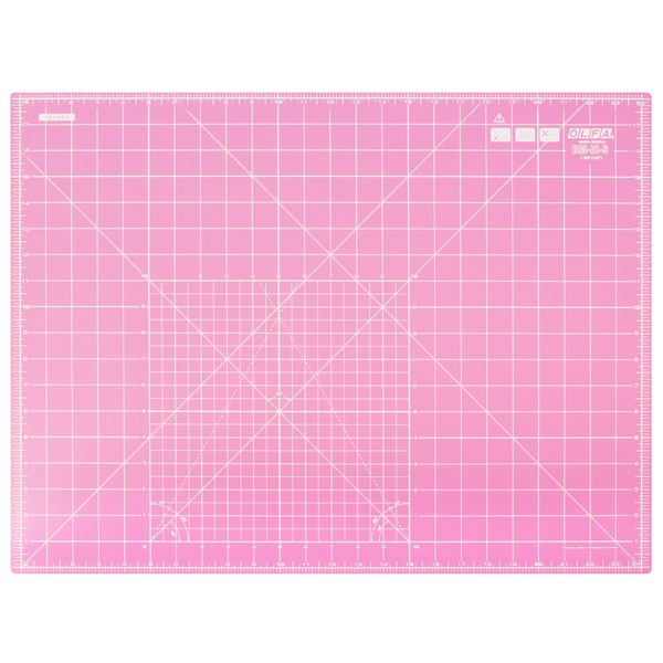 Olfa Cutting Mat Pink - Large 60 x 45cm (24 x 18") Metric & Imperial