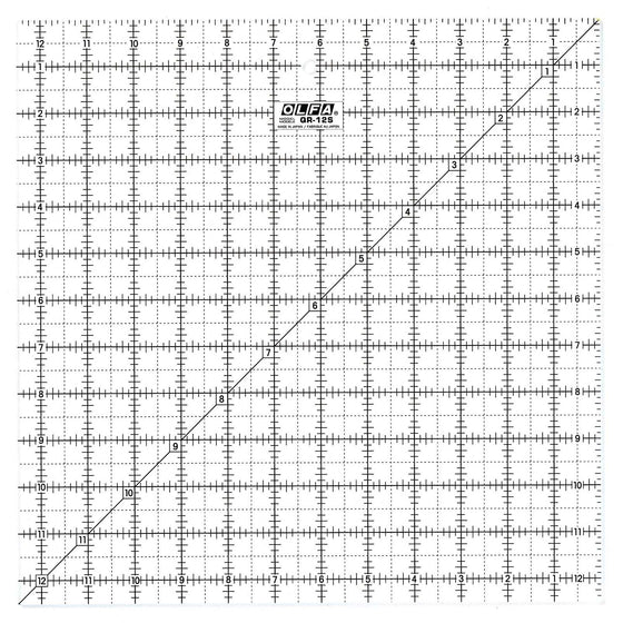 Olfa Non Slip Quilt Ruler 12.5" x 12.5"