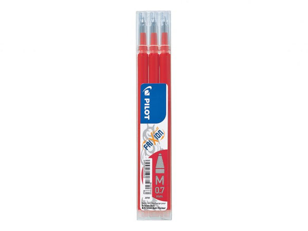 Pilot FriXion Pen Iron off Gel Pen REFILLS, Pack 3 Medium Tip, RED