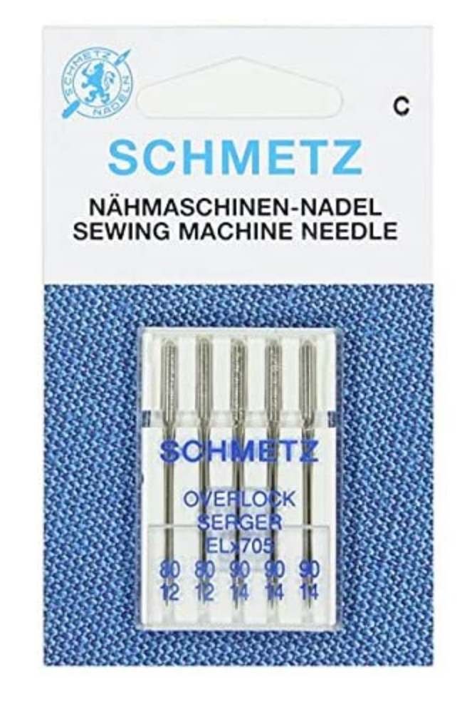 Schmetz System ELx705 Pack 5 Double Scarf Overlock Needles - Assorted Pack