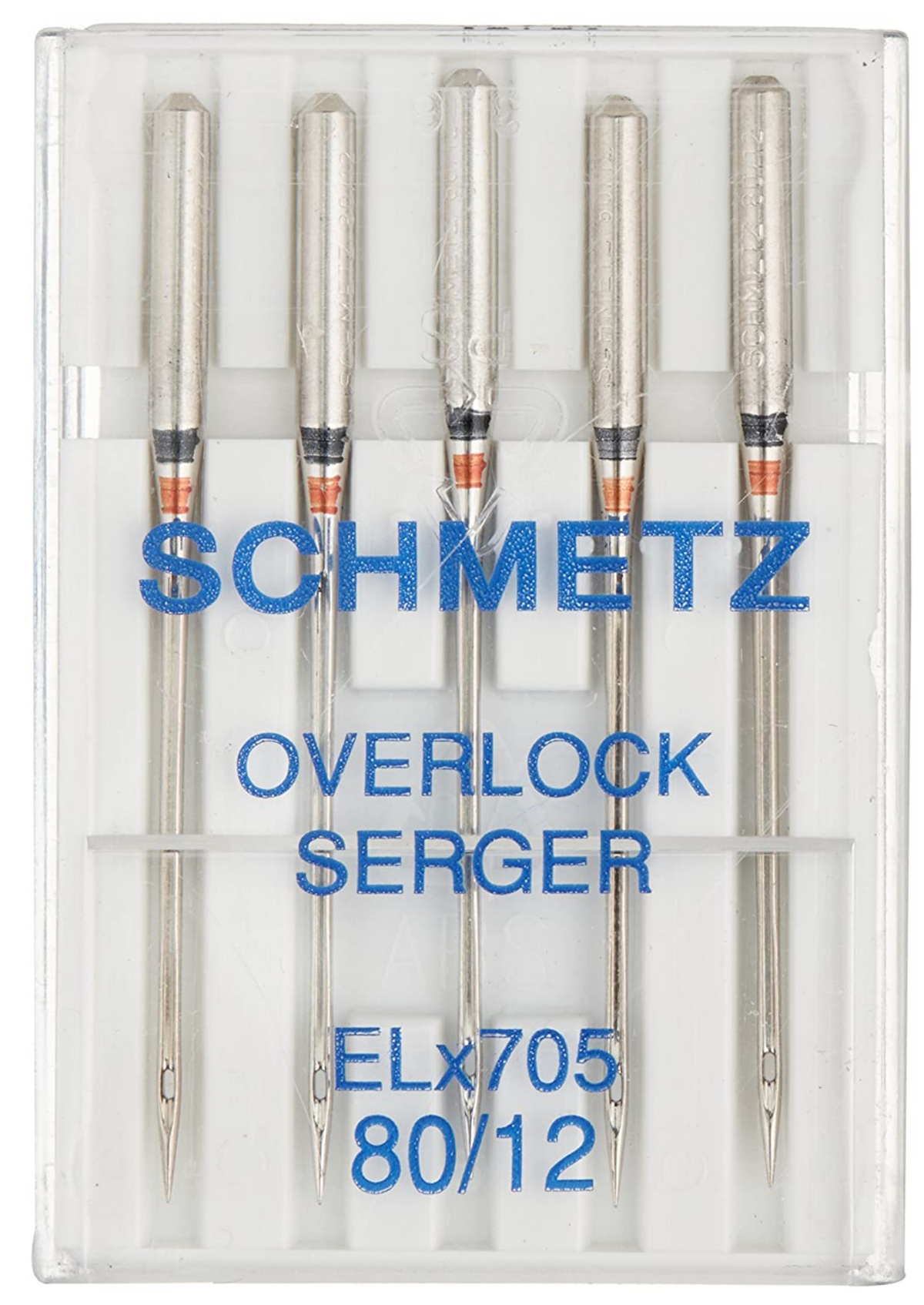 Schmetz System ELx705 Pack 5 Double Scarf Overlock needles - Size 80 (12)