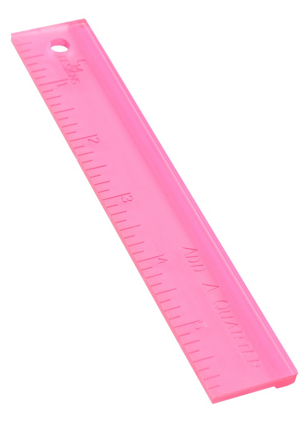 Add-A-Quarter Ruler 6" Pink