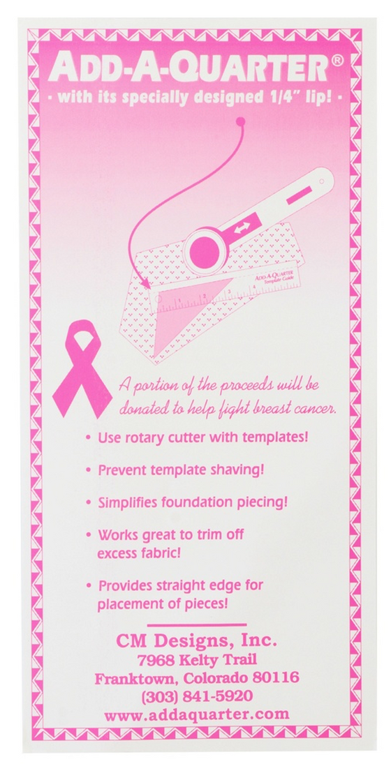 Add-A-Quarter Ruler 6" Pink