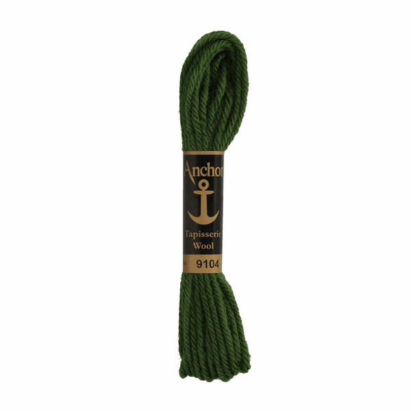 Anchor Tapestry Wool 9104 Green 10m Skein