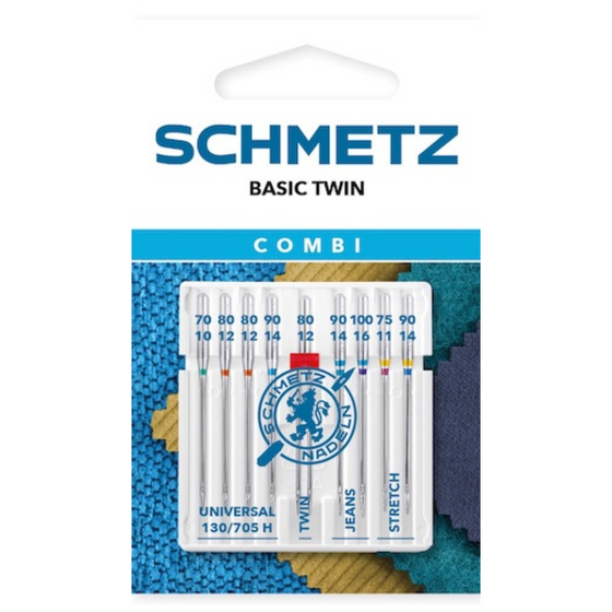 Schmetz Combi Basic Twin Assorted Pack 9