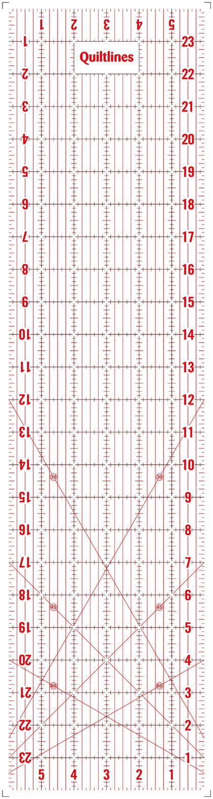 Quiltlines Quilting Ruler 6" x 24"