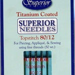 Superior Gold Titanium Topstitch Needles Size 80 (12) -  Pack 5