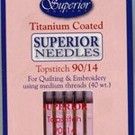 Superior Gold Titanium Topstitch Needles Size 90 (14) -  Pack 5