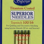 Superior Gold Titanium Topstitch Needles Size 100 (16) -  Pack 5