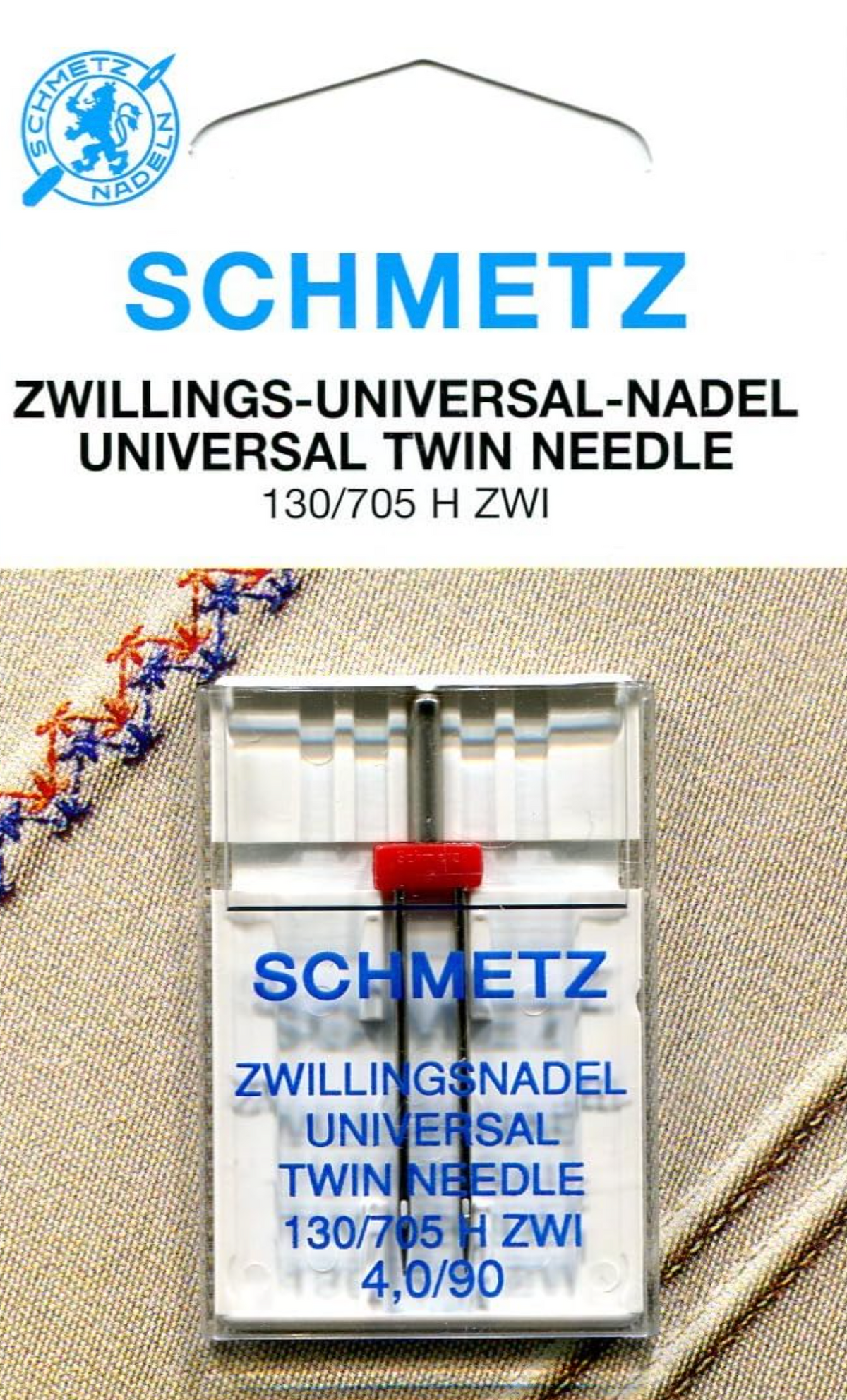 Schmetz Twin Needle - Size 90 (14) 4mm Gap