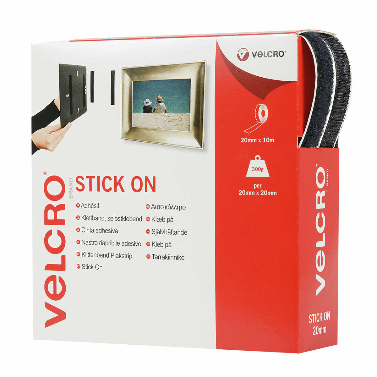 Velcro Stick On Tape 10m x 20mm BLACK > Curtain Tape & Accessories