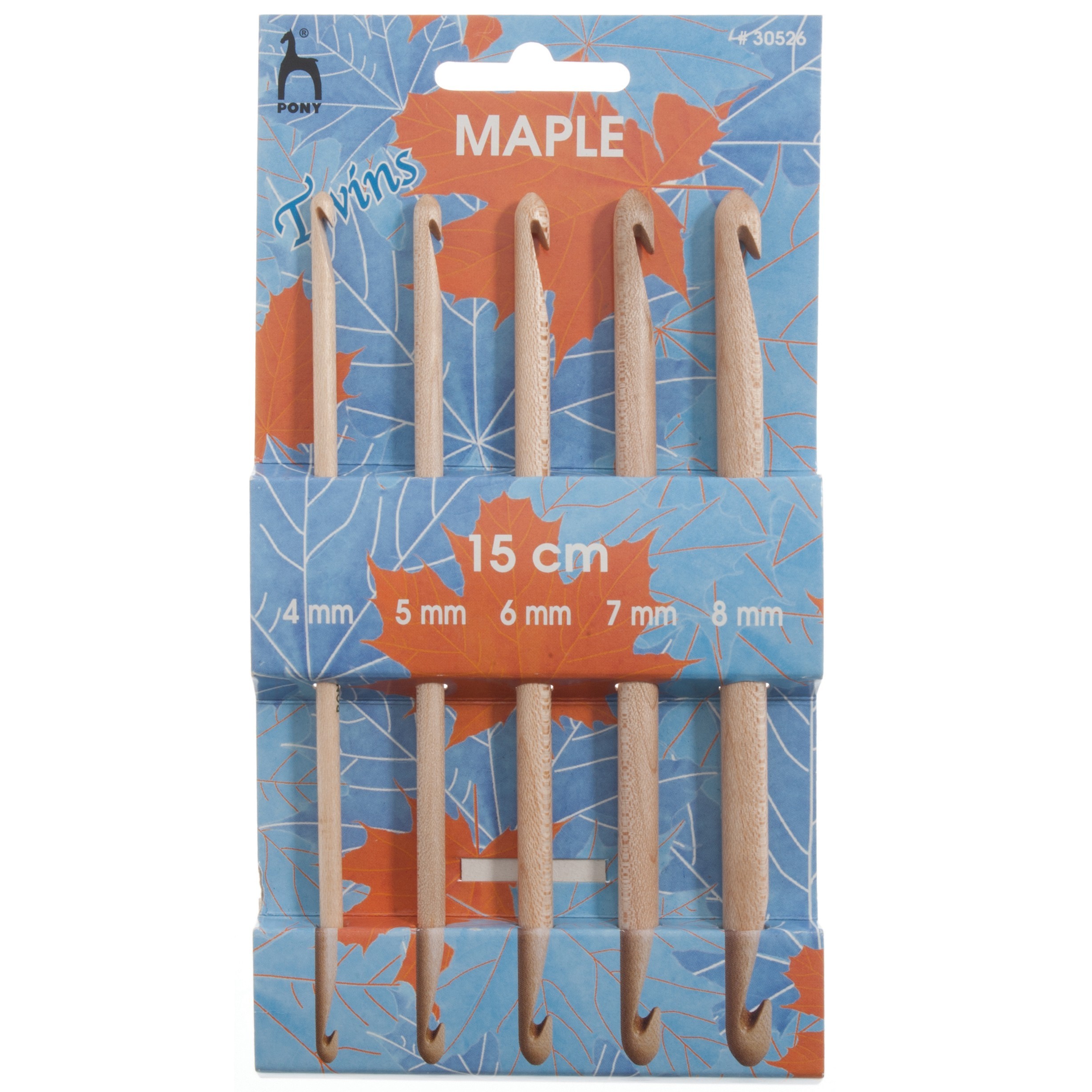 Pony Crochet Hook Set Double Ended Maple 15cm x 5 pieces > Crochet