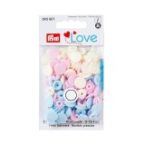 Prym Color Snap Fastener - 12.44mm in rose/light blue/pearl