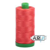 Aurifil 40 2277 Light Red Orange Large Spool 1000m