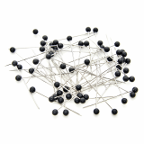 Hemline Gold Plastic Headed Pins in Black