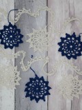 Christmas Star Garland White & Blue Crochet Kit